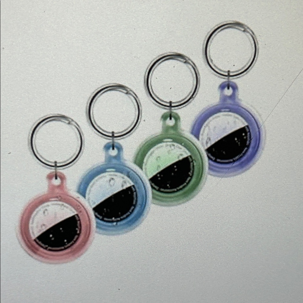 Multi-Color Silicone AirTag  / Keychain Holder Set